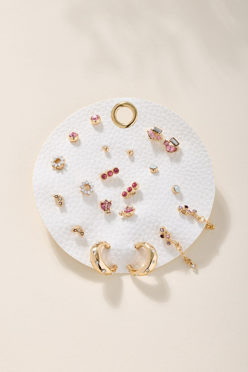 Holly Mixed Style Glass Earring Set