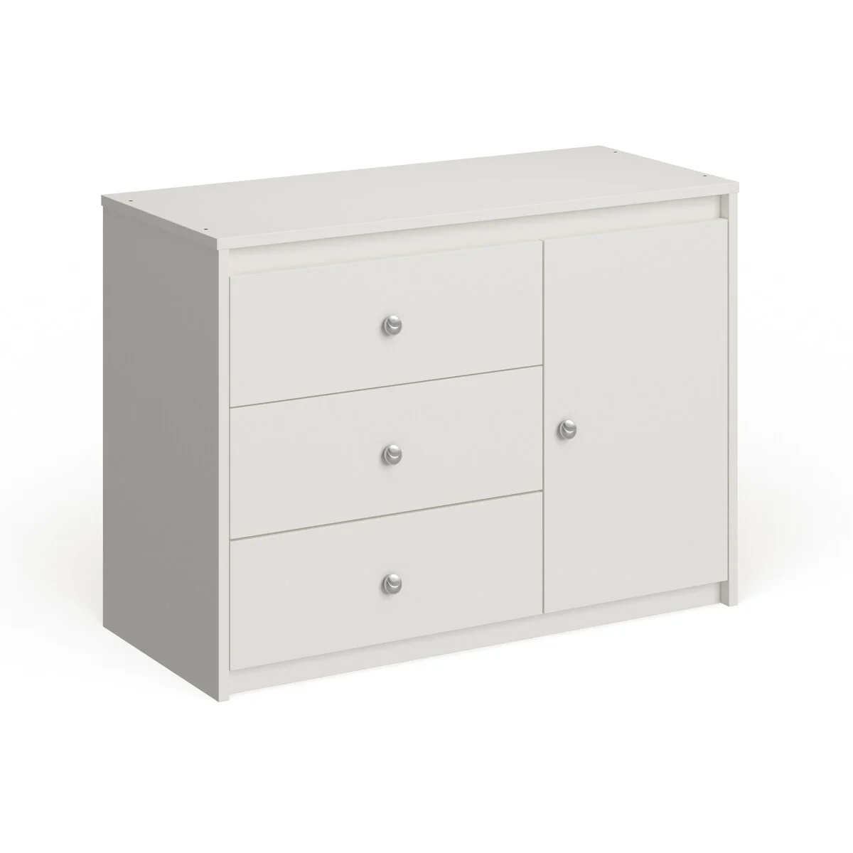 Ameriwood Home Elements White 3-drawer Storage Organizer with Door by Cosco