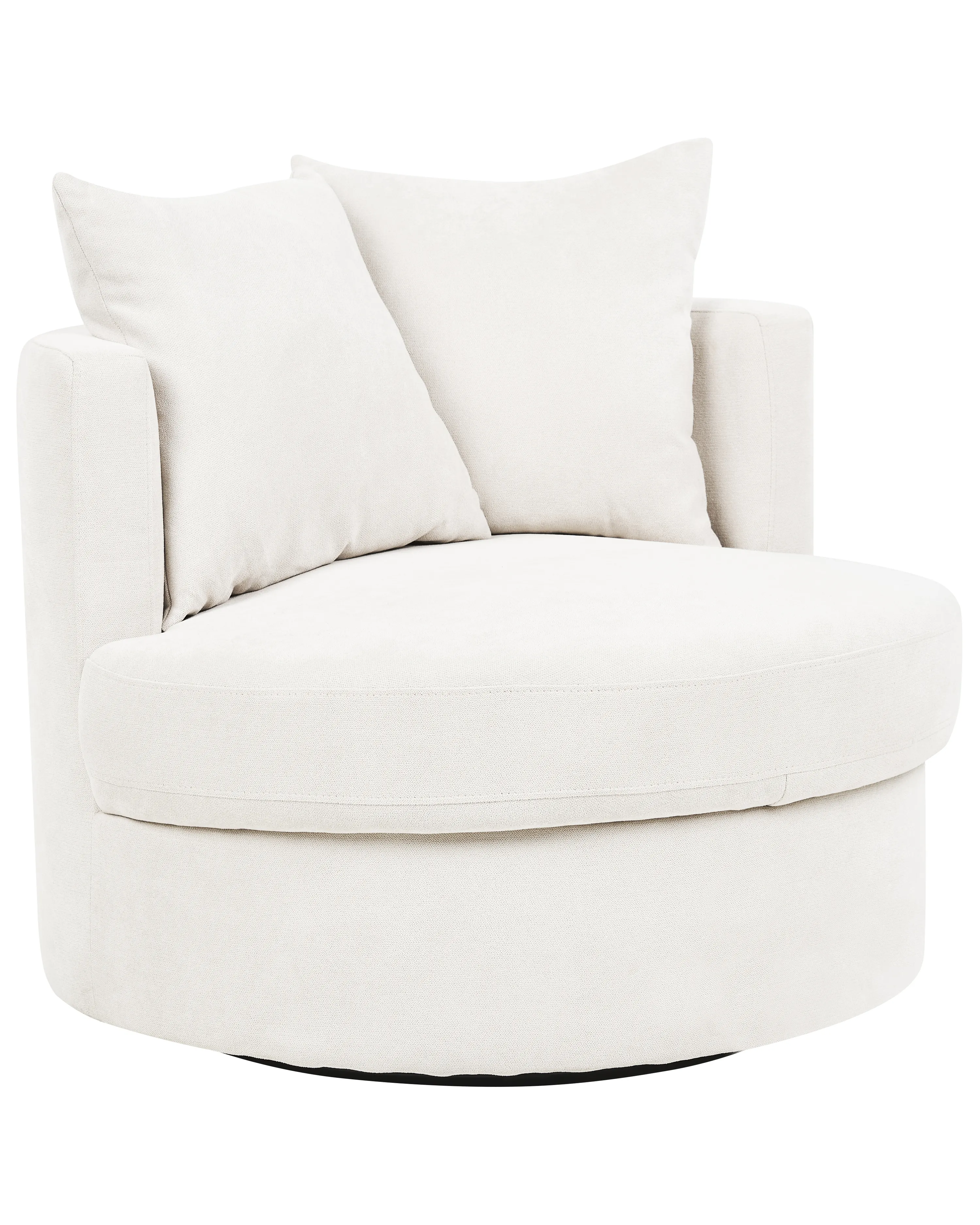 Swivel Armchair DALBY Fabric Light Beige