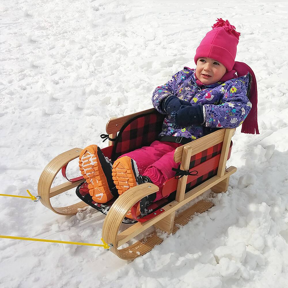Traditional SnowKiss XL Sleigh with Belted Plaid Pad