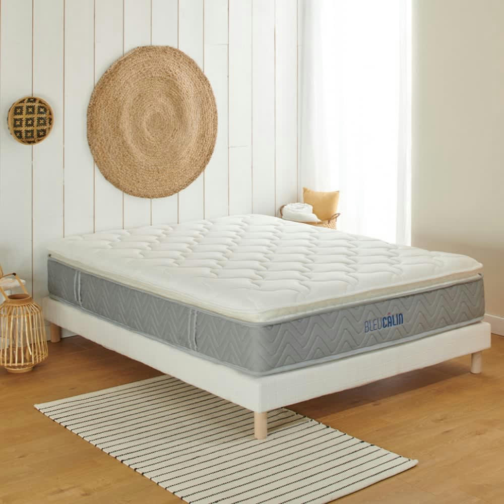 IDEAL PREMIUM - Matelas ressorts ensachés mousse mémoire de forme 30cm 180x200cm