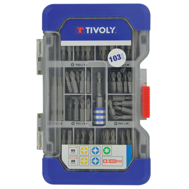 Set d'embouts de vissage Ranger 103 pièces TIVOLY