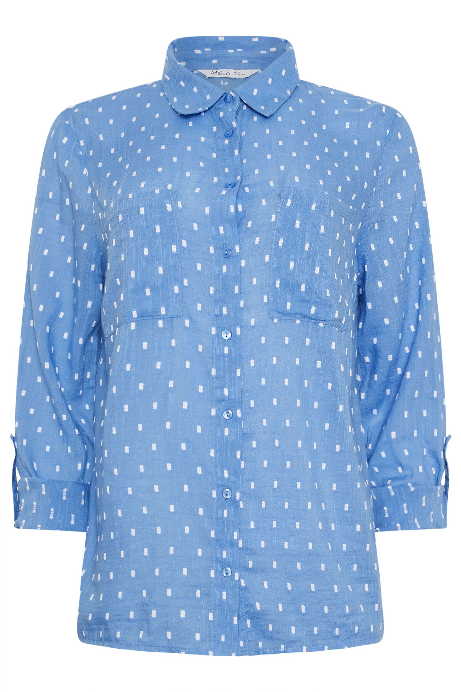 M&Co Dobby Cotton Long Sleeve Shirt