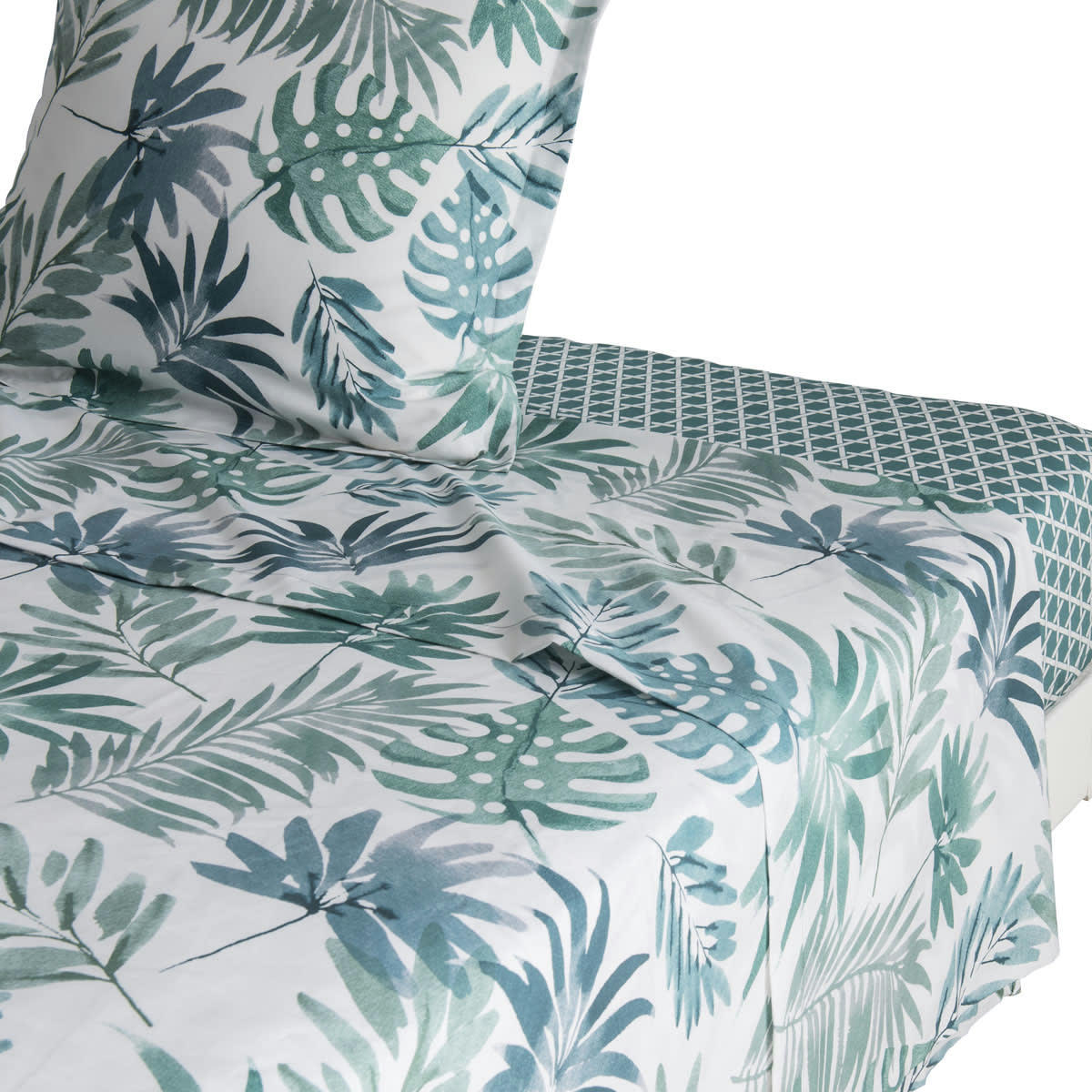 ANGELE - Drap housse en lyocell vert 160x200