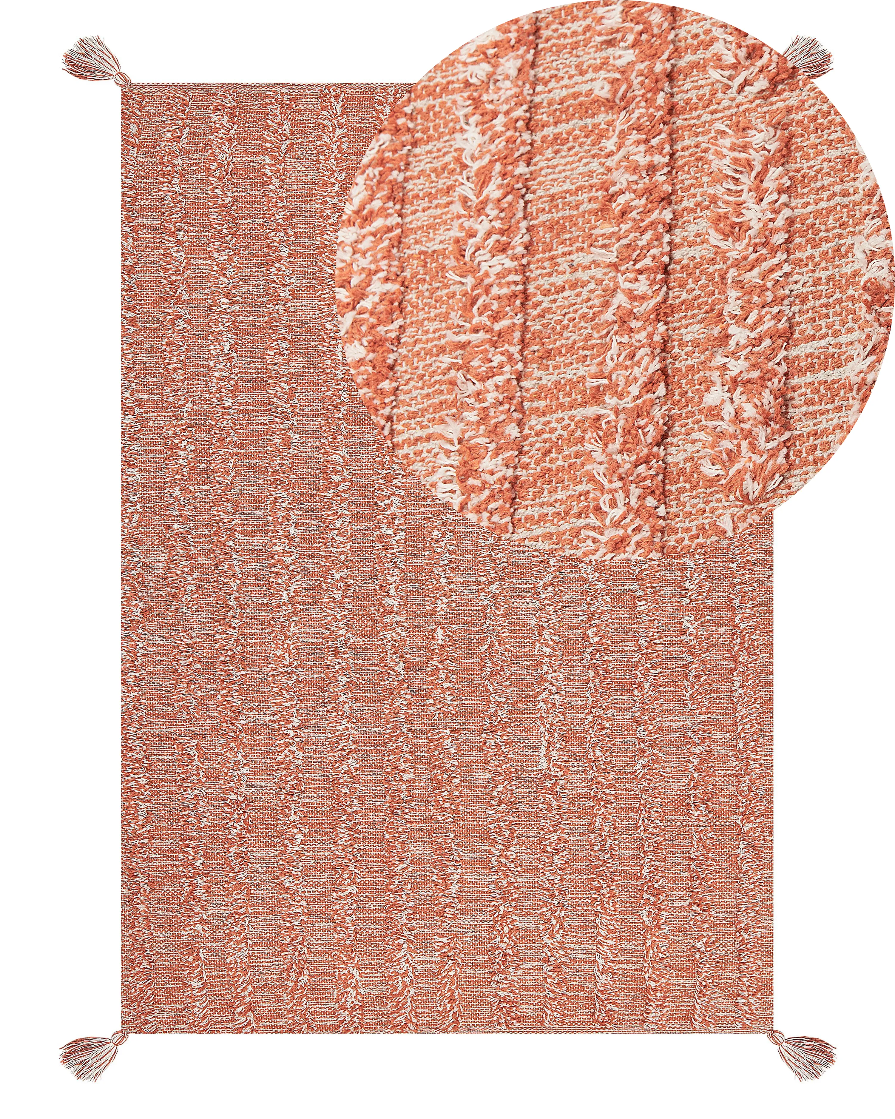 Rug MUGLA Orange 140 x 200 cm Cotton