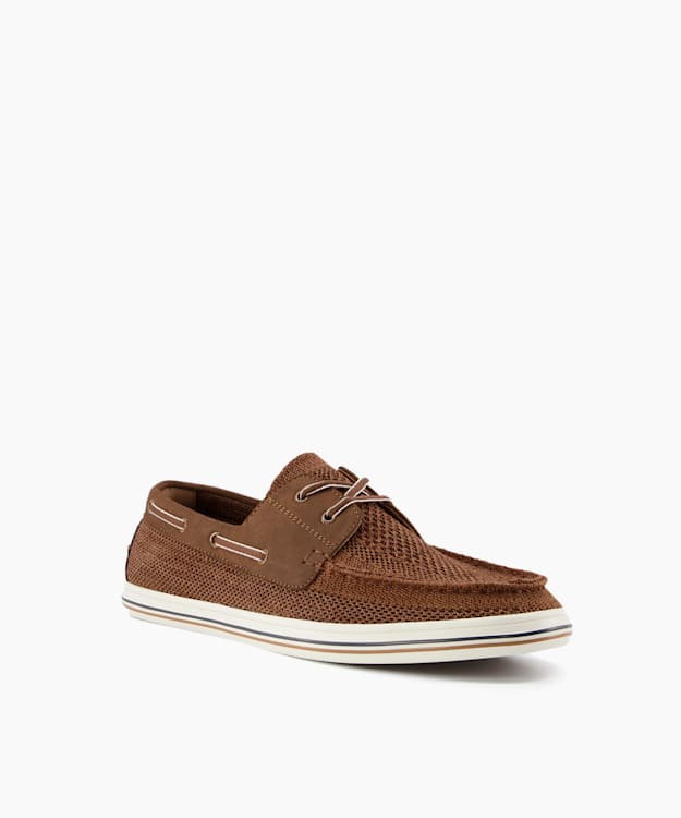Burnner Tan - Knitted Boat Shoes