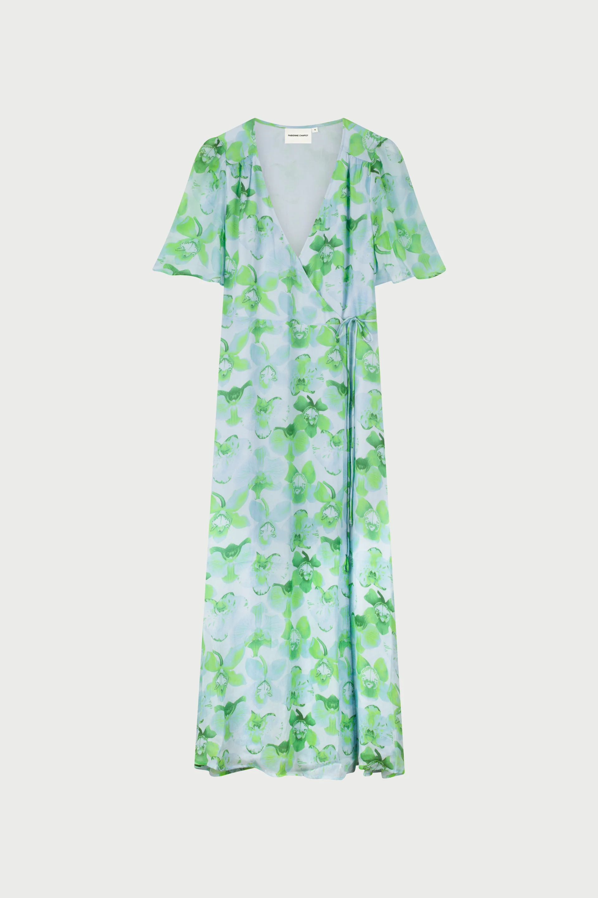 Denise Dress | Light Blue/Green