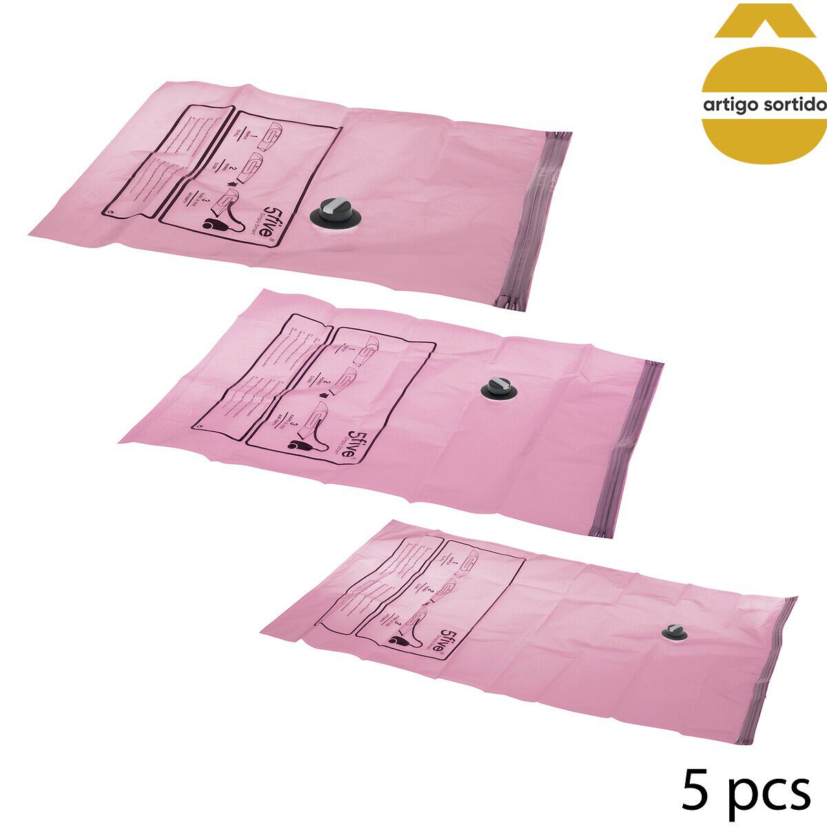 Conjunto de 5 sacos em vácuo perfumados