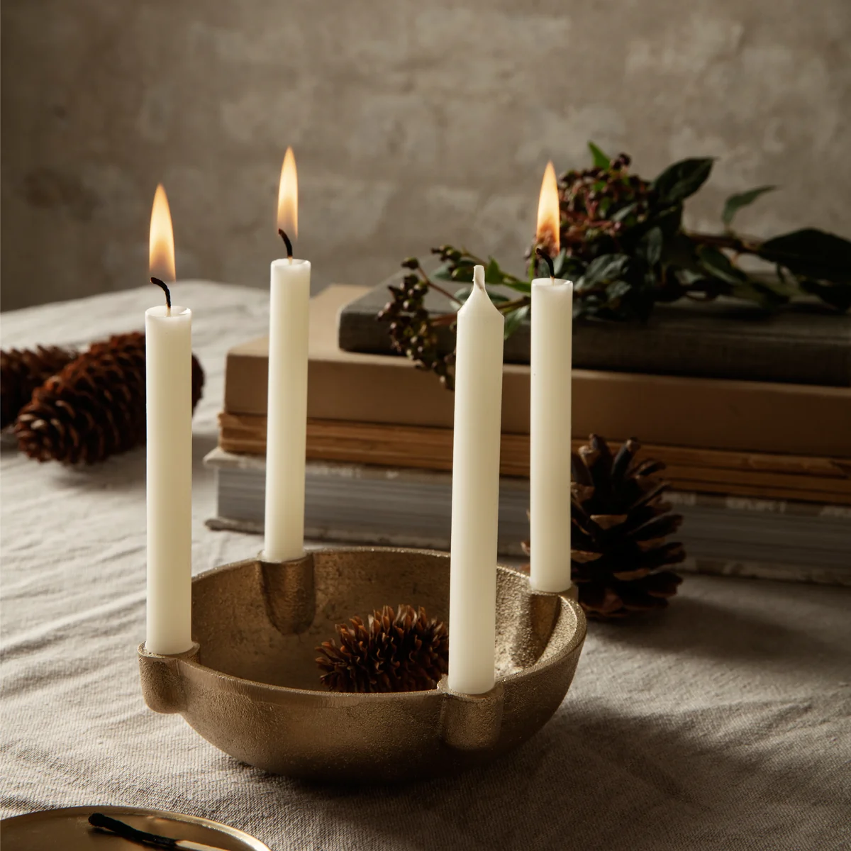 Ferm Living - Bowl Messing Kerzenständer