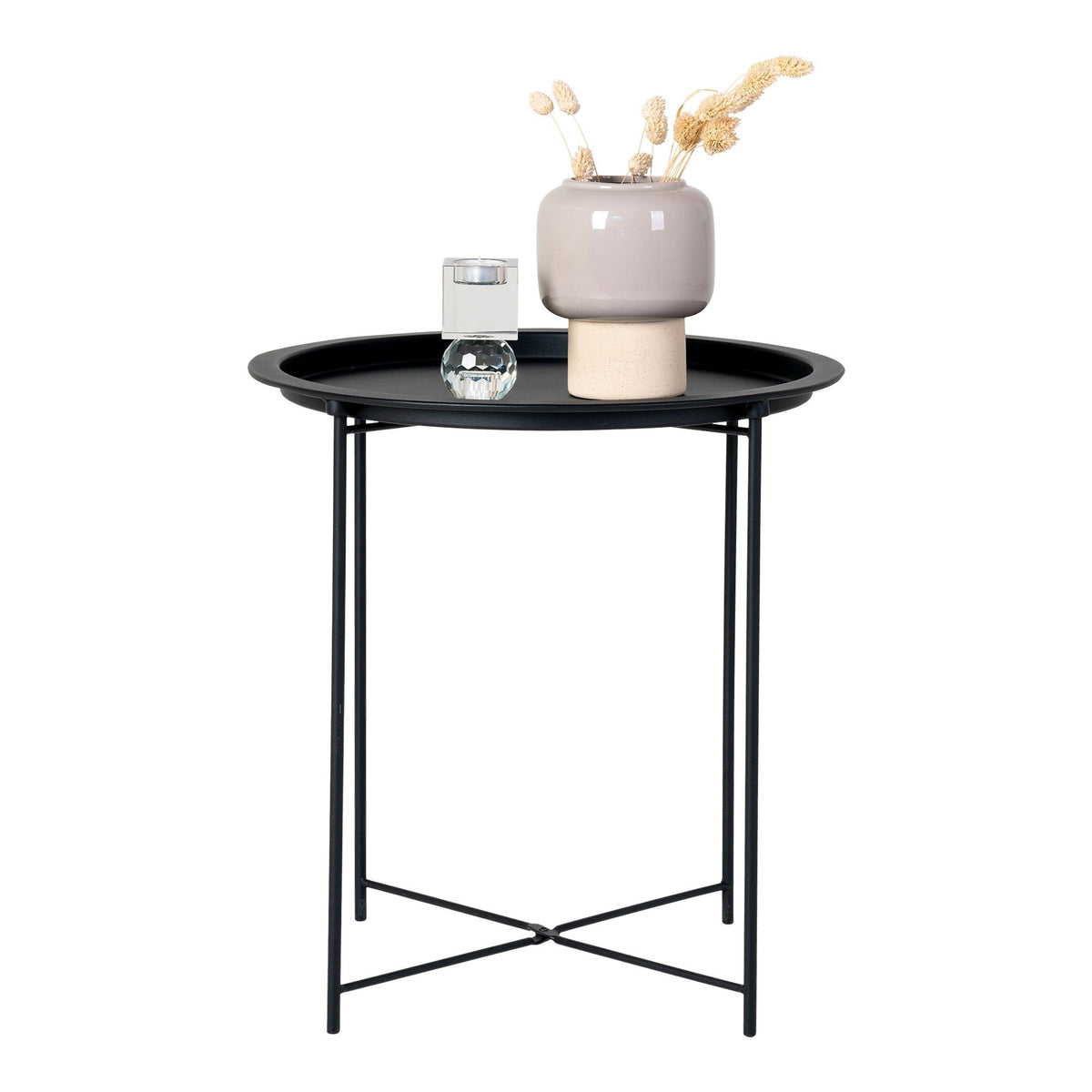 BRAM Bijzettafel Dunton - ø47 - Zwart