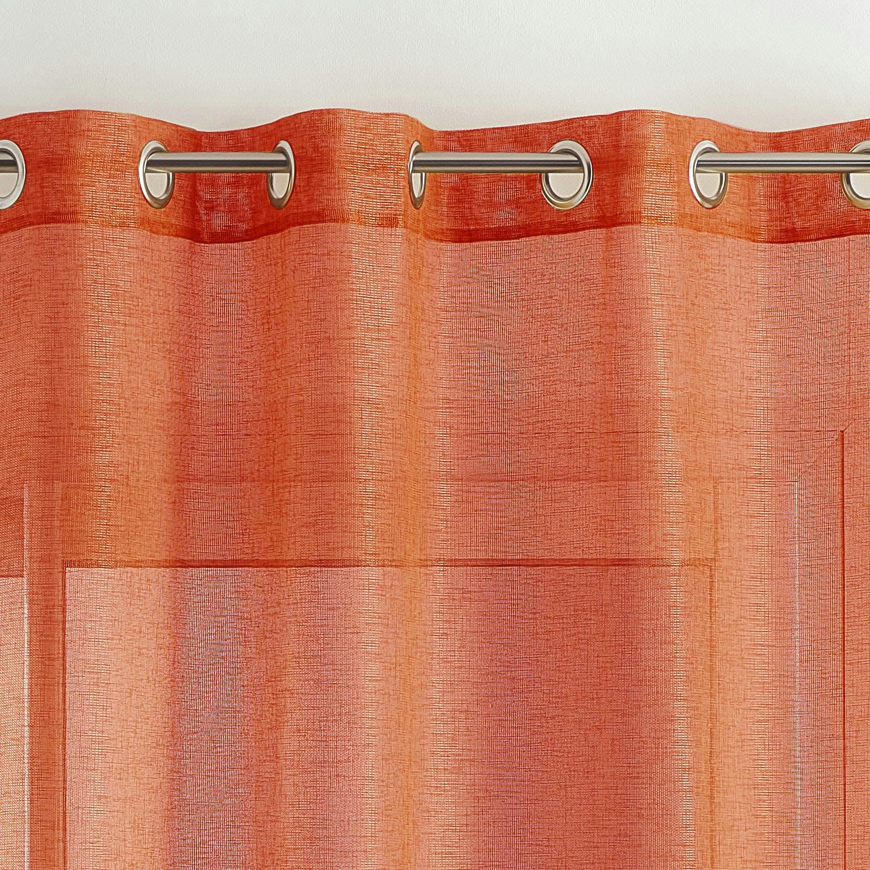 - Voilage en étamine fantaisie à oeillet