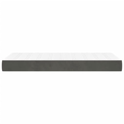 NNEVL Pocket Spring Bed Mattress Dark Grey 107x203x20 cm Super Single Velvet