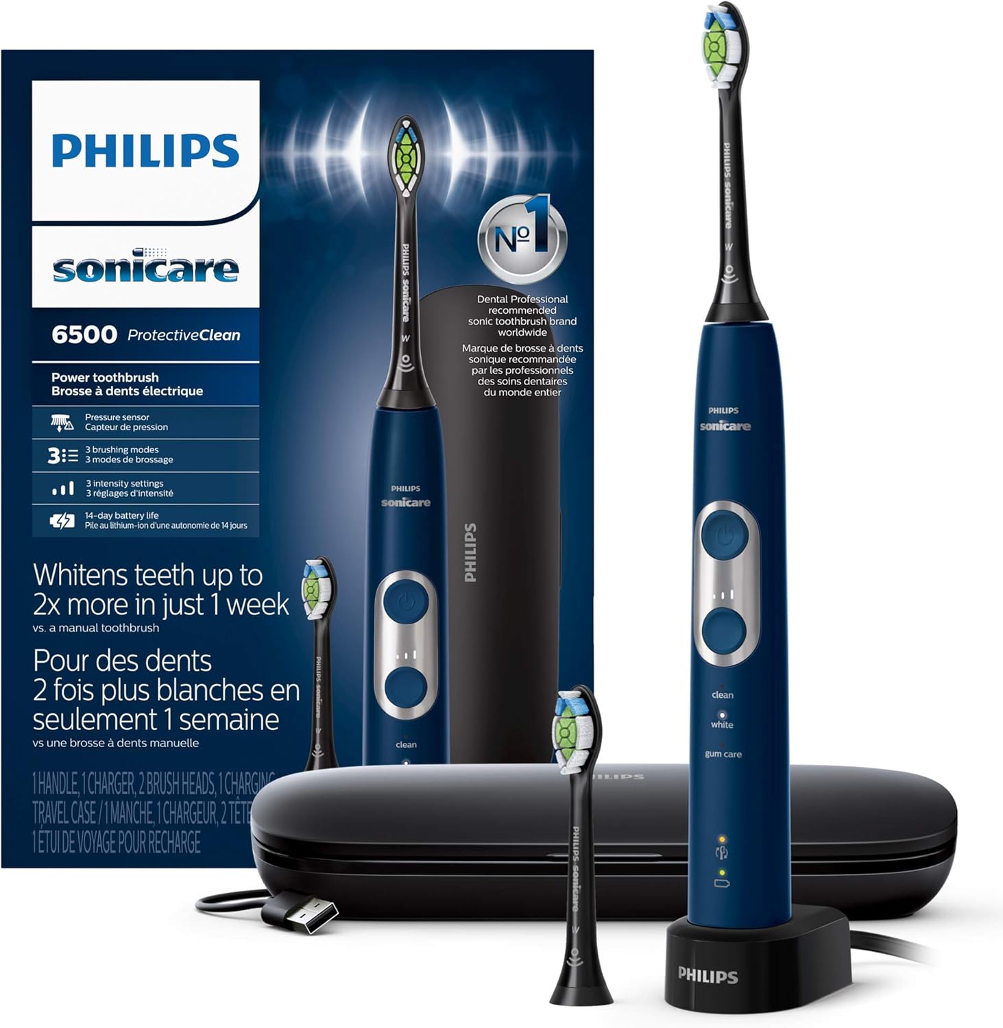 PHILIPS Sonicare Protective Clean 6500 Rechargeable Electric Toothbrush