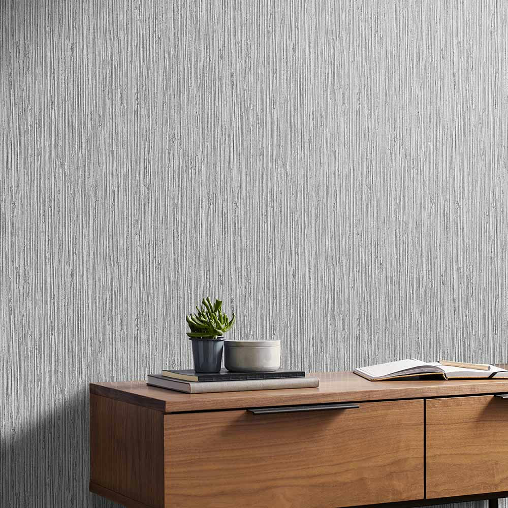 - papier peint grasscloth texture gris 1005x52cm