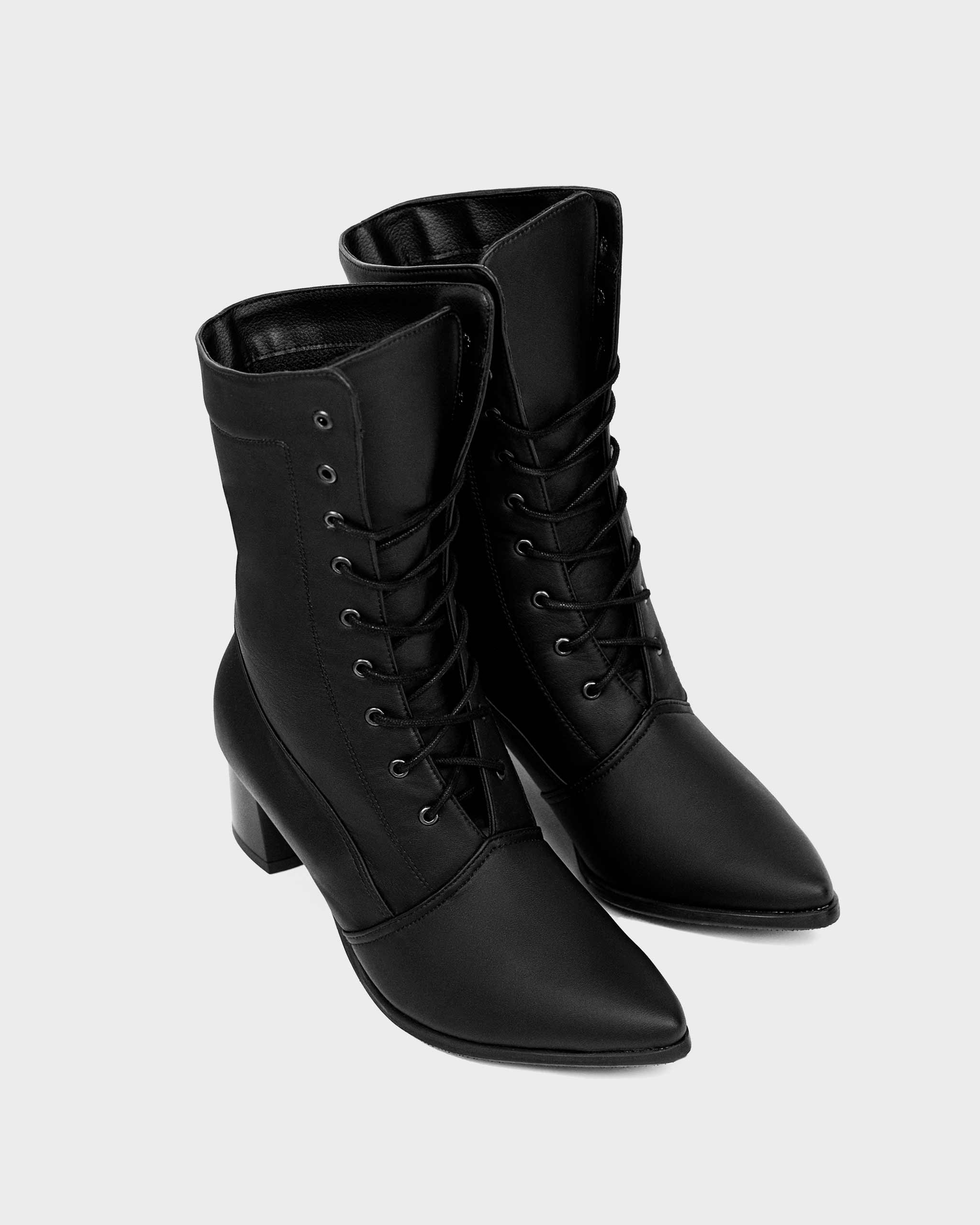BOHEMA - High Boots Czarne, ze skóry roślinnej, polska rodzinna marka