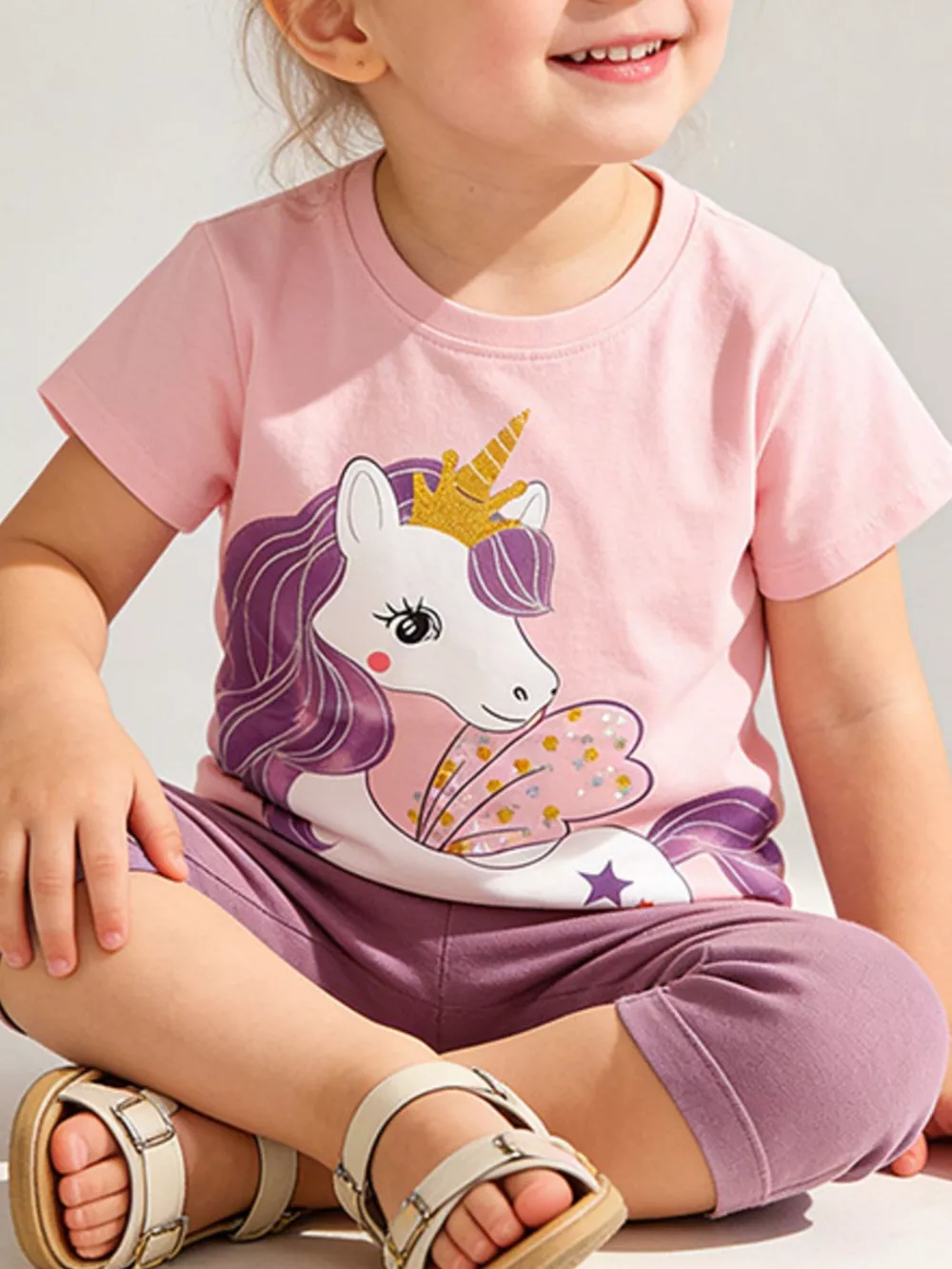 Children's Unicorn Graphic Short Sleeve T-Shirt