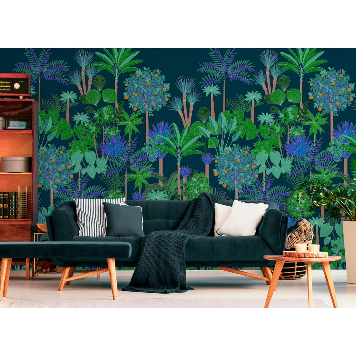 PITAYA - Papier peint panoramique motif imprimé Vert 384x275cm