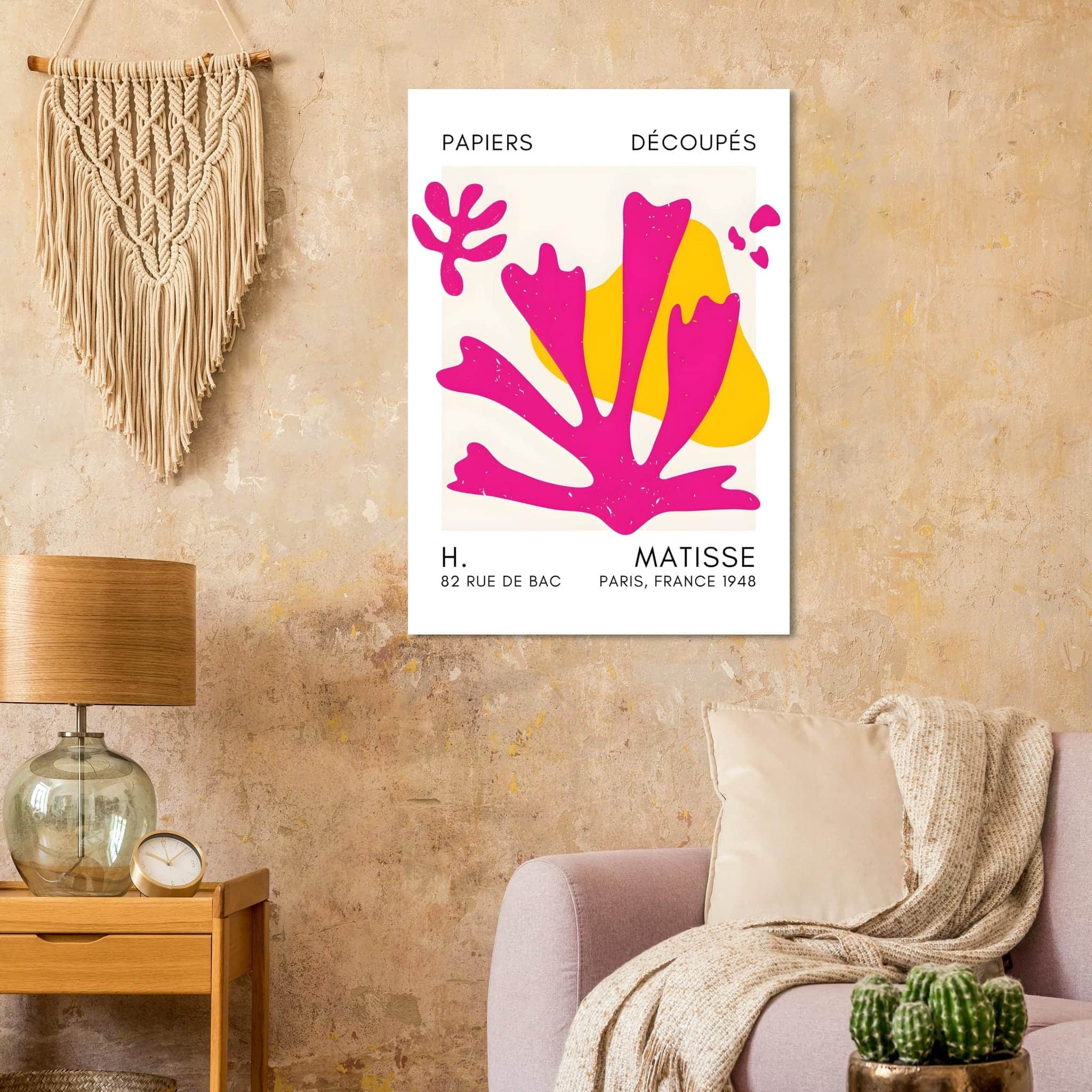 Artfulprints Poster Matisse – Abstract bloom pink  - 70x100 cm - Roze