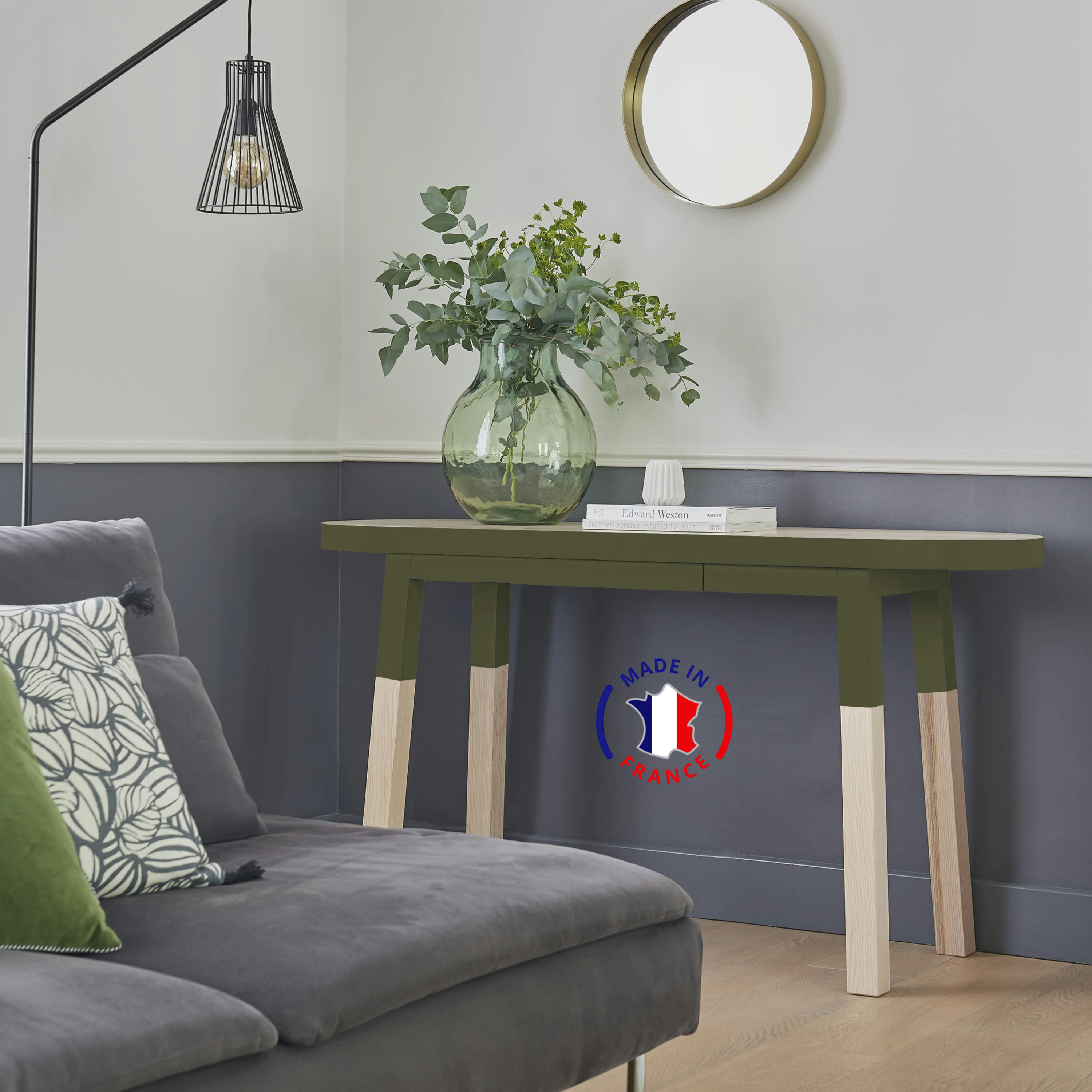 EGEE - Console ovale 140 cm, 100% frêne massif