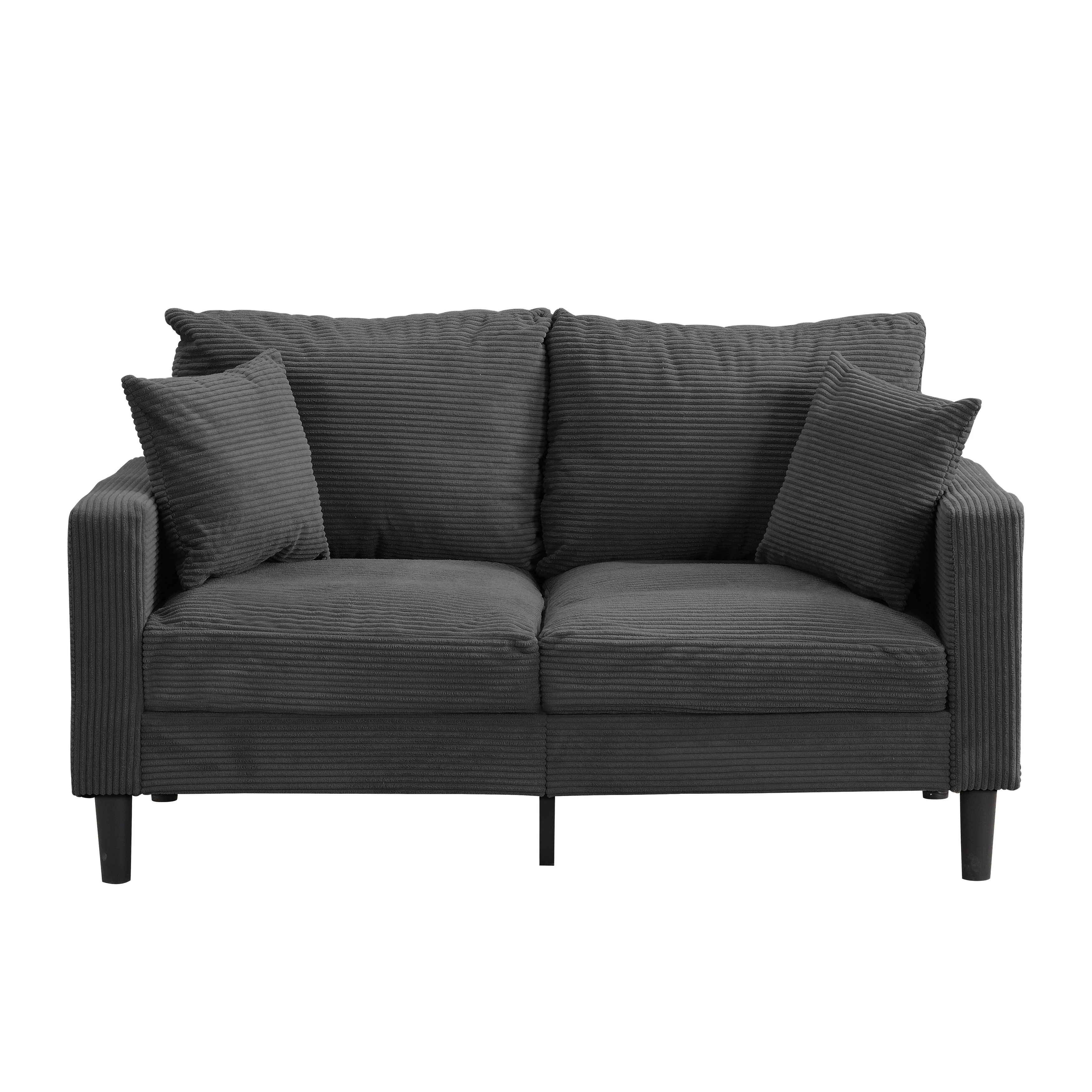 Resilience Loveseat Sofa, Wooden Frame 2 Seat Sofa