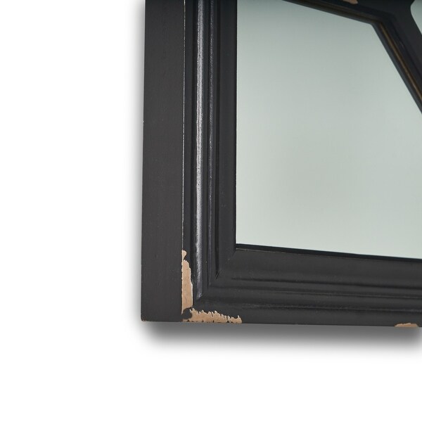 Emmons Farmhouse Rectangular Wooden Rustic Mirror by Christopher Knight Home