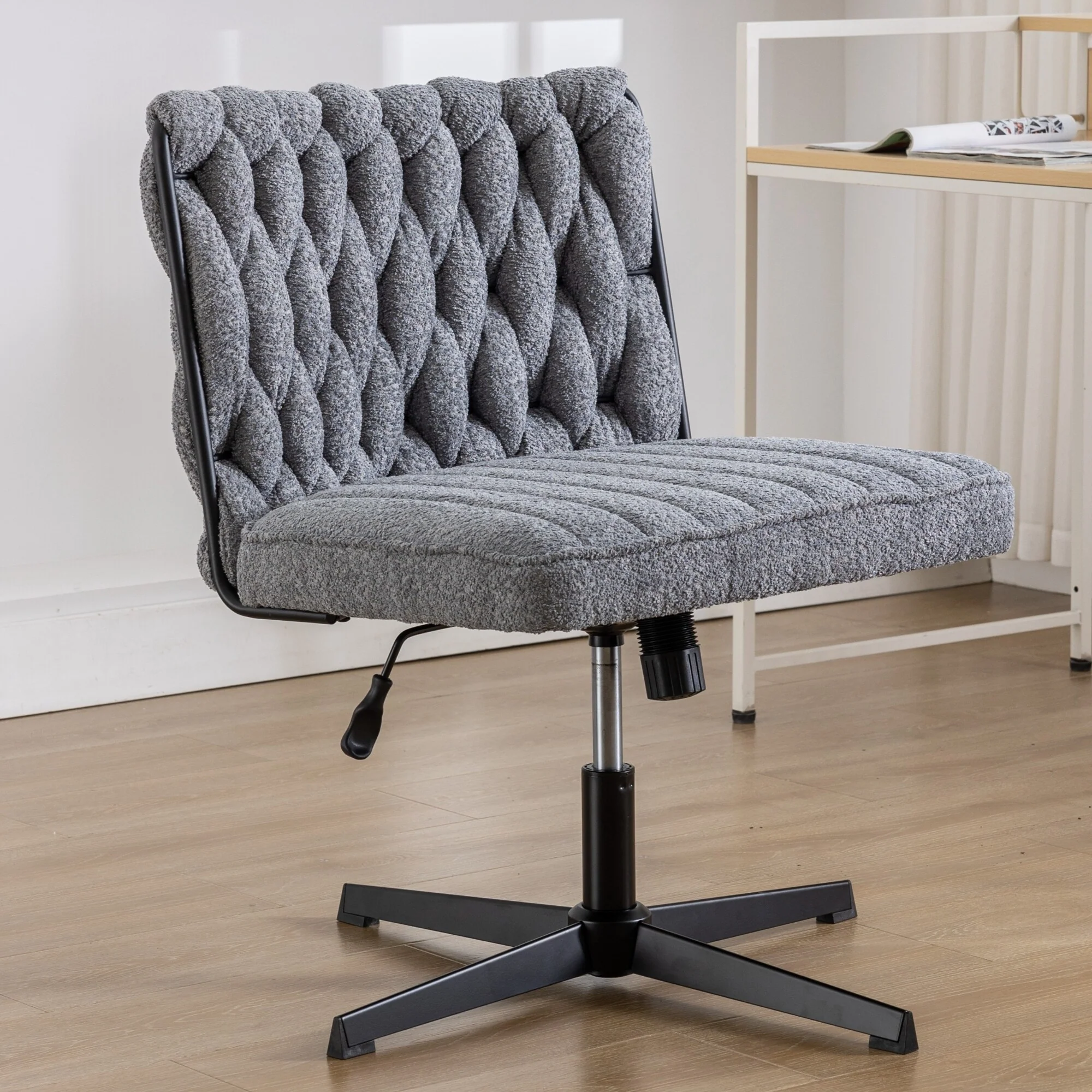 25 Adjustable Height Rolling Swivel Accent Chair
