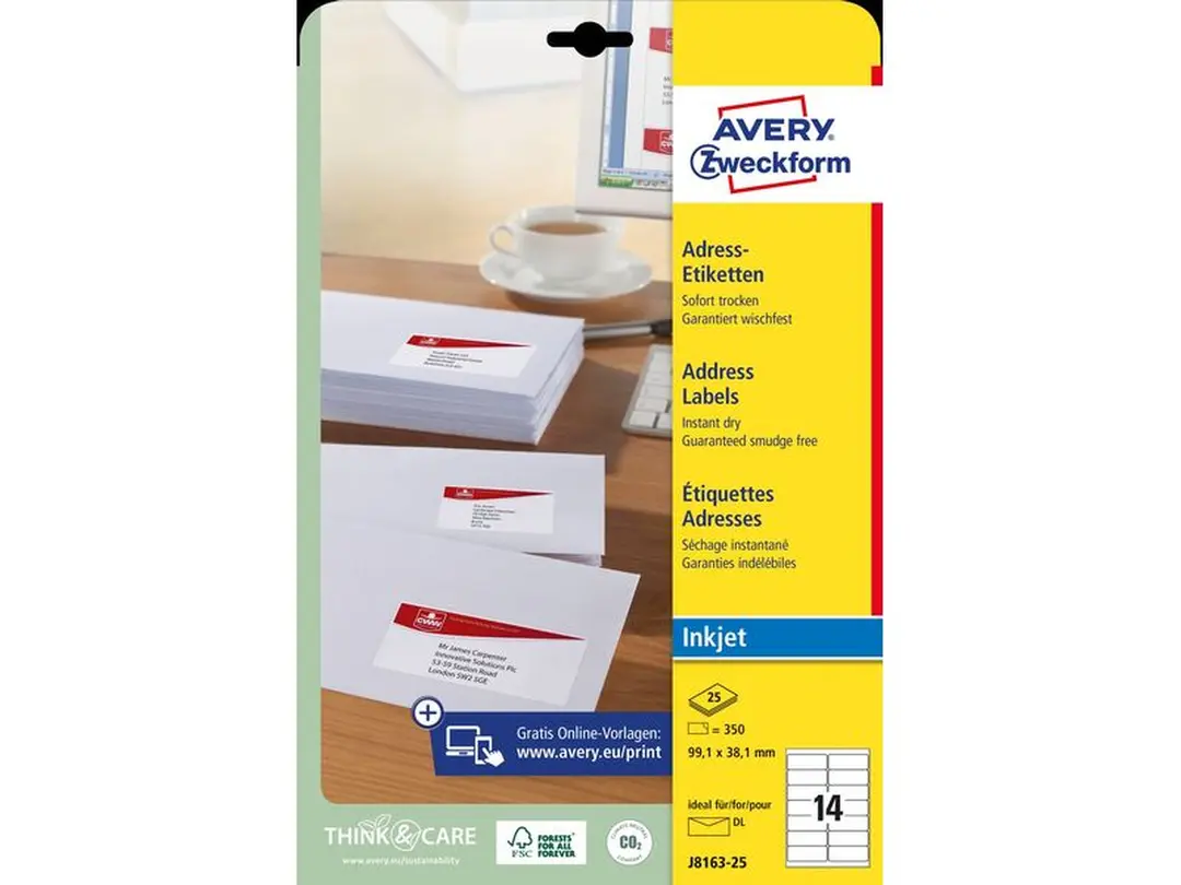 Etiketten Adressetiketten