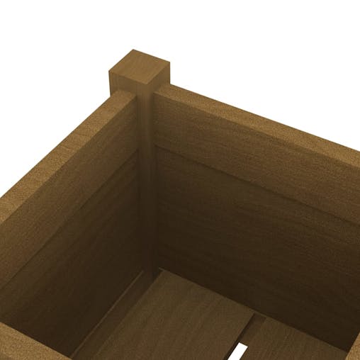 NNEVL Garden Planter Honey Brown 31x31x70 cm Solid Pinewood