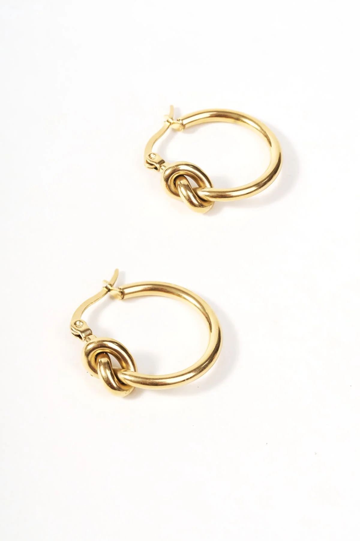 Gold Plated Knot Hoops