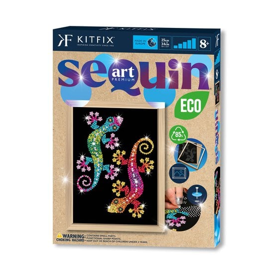 Kitfix Geckos Sequin Art Blue Premium Kit