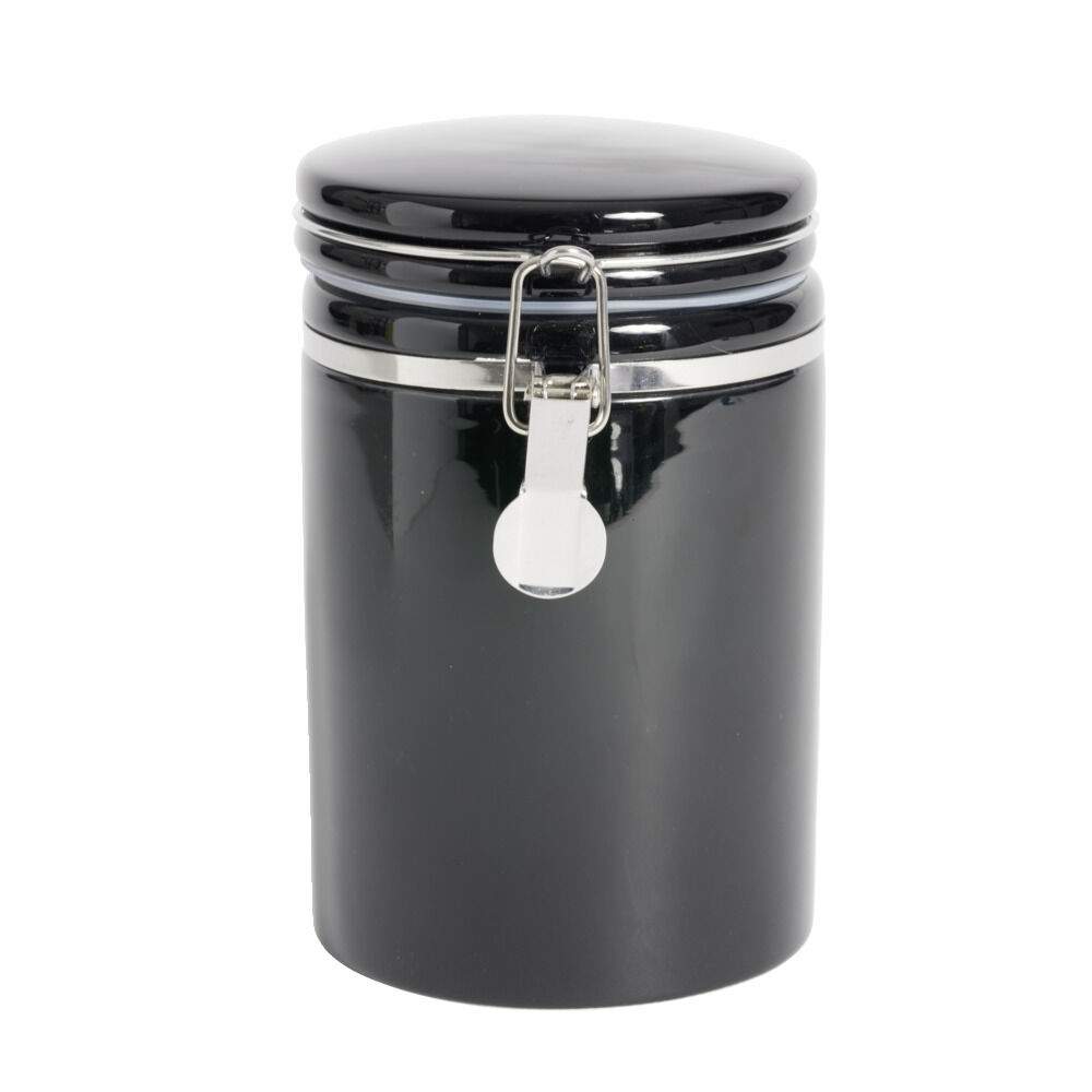 Bocal en céramique avec clip en métal Ø10xH16,5cm