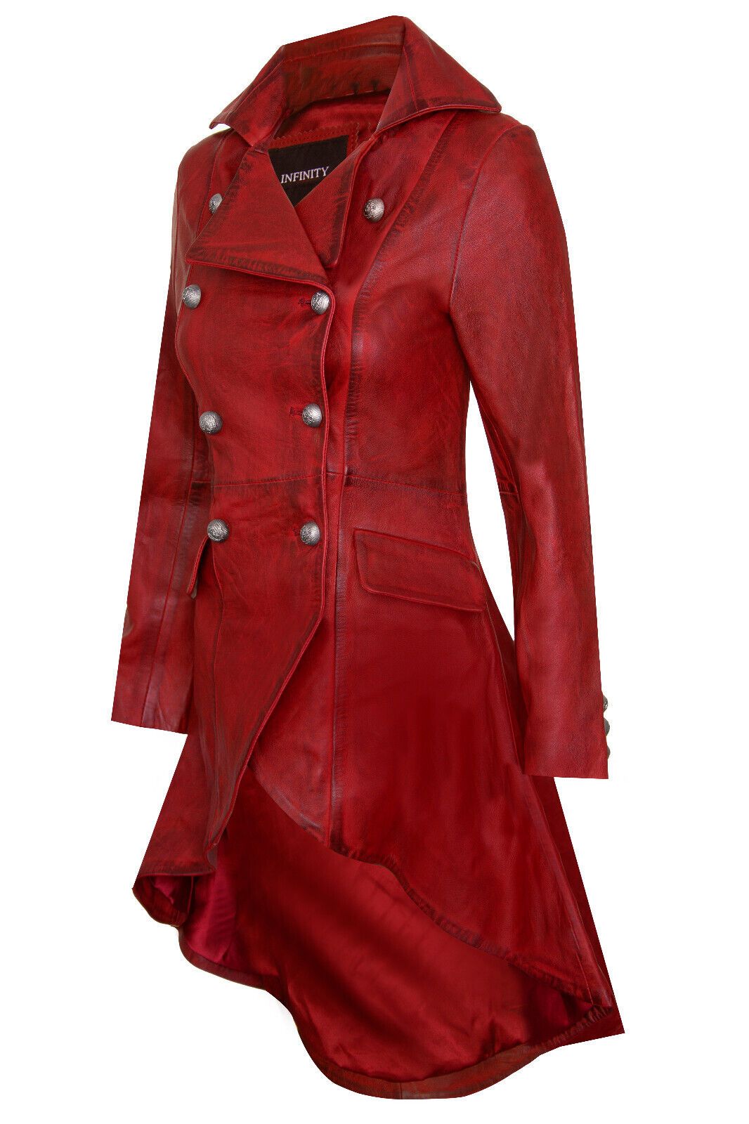 Infinity Leather Gothic Victorian Coat-Accra