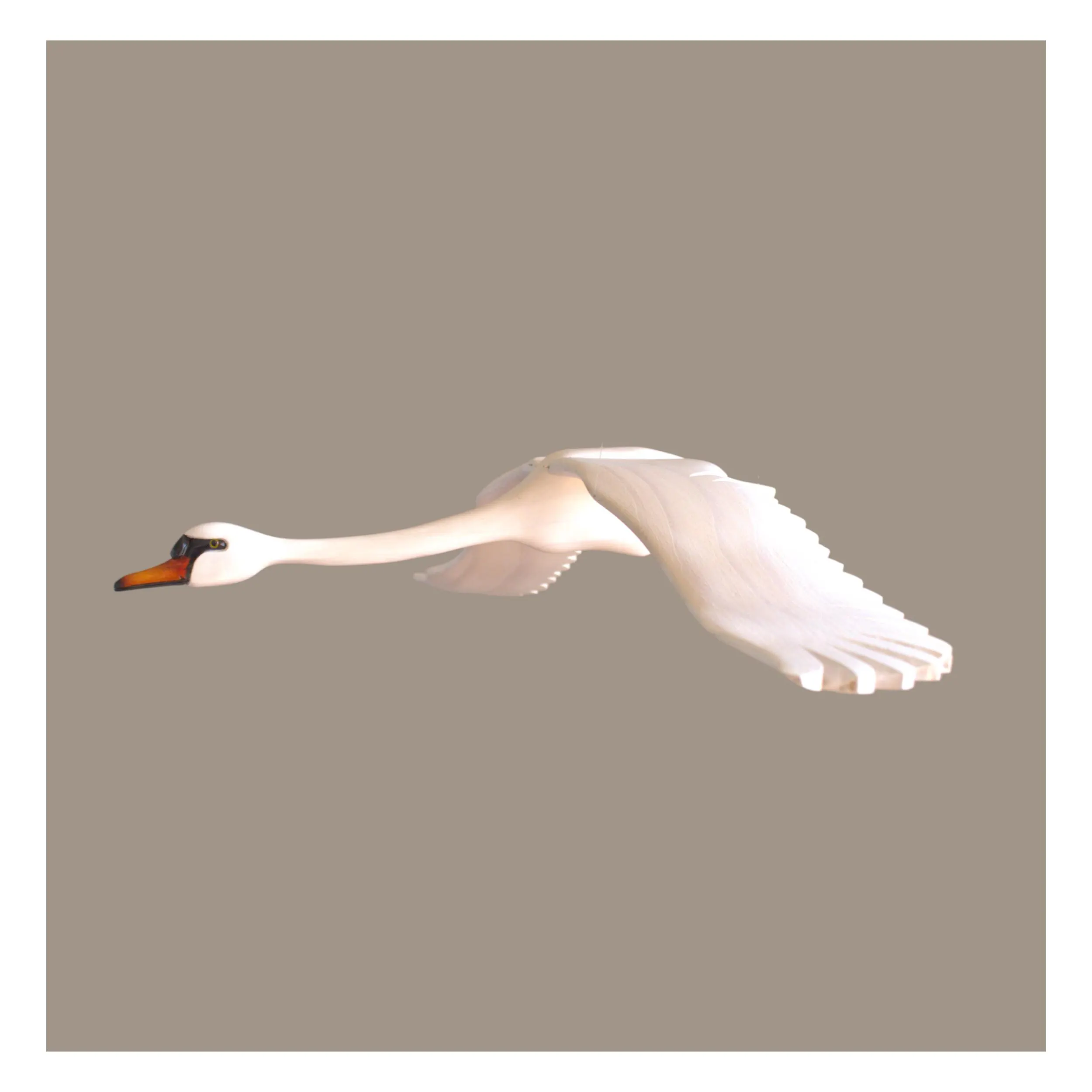 Swan Mobile, Flying Bird Decor, Handmade Wooden Art Mobile, Lake house Decor, Scandinavian Home accent, Coastal Decor, Kenetic Bird Mobile
