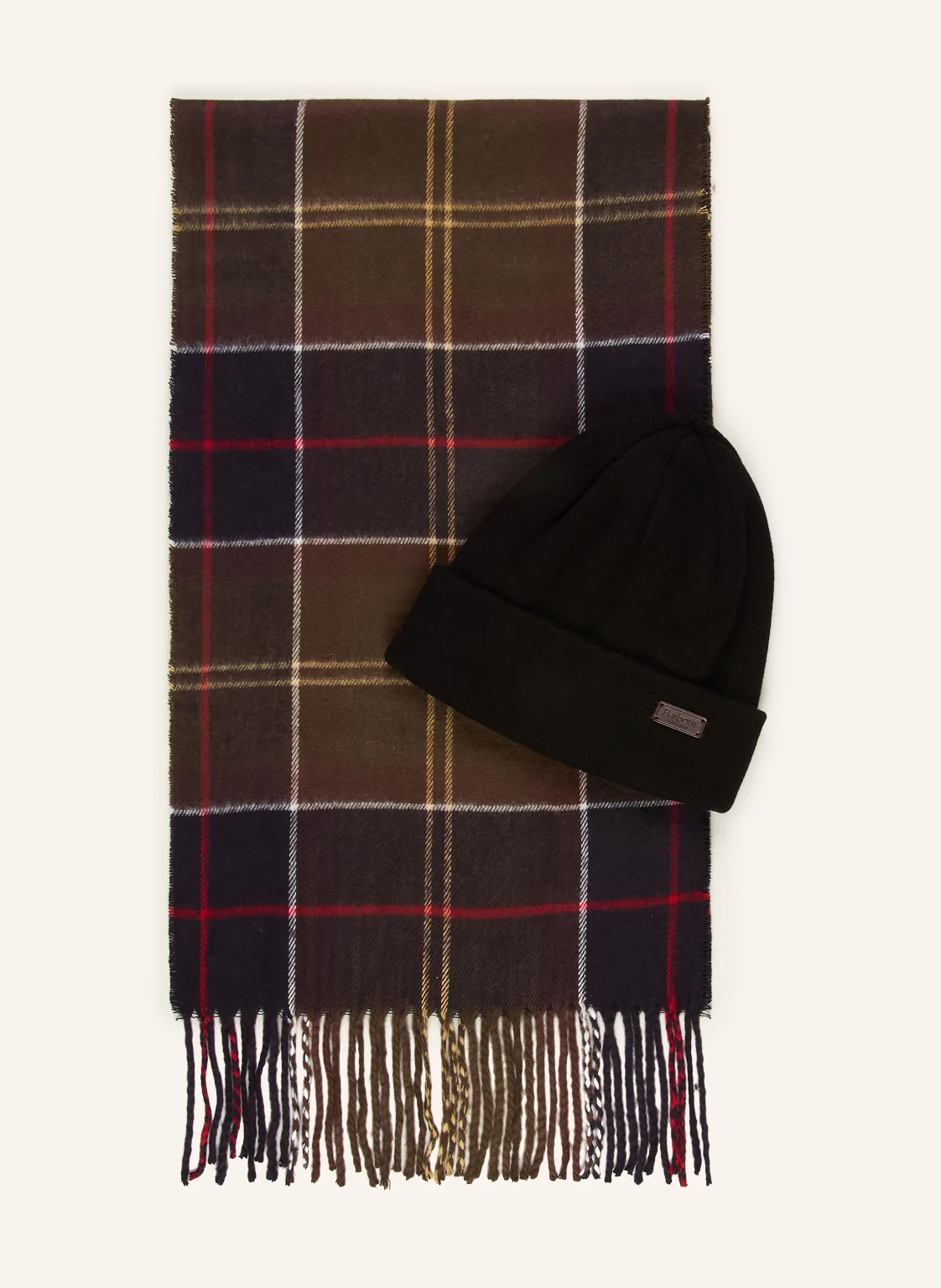Barbour Set: Schal und Mütze