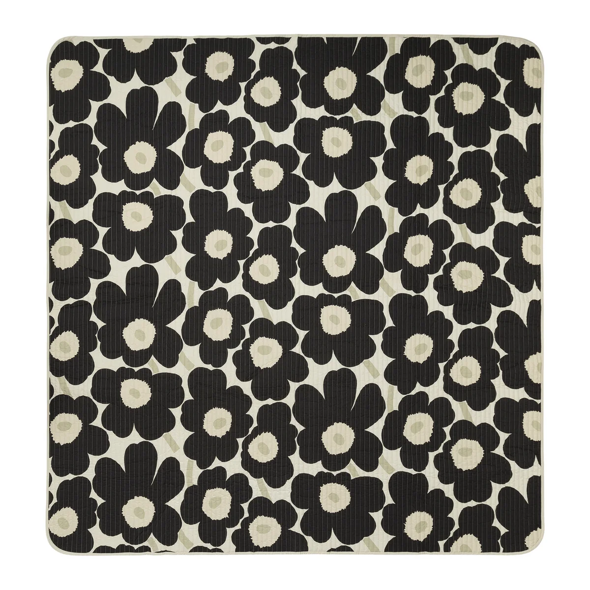 Marimekko - Unikko Tagesdecke, 260 x 260 cm, charcoal / sand