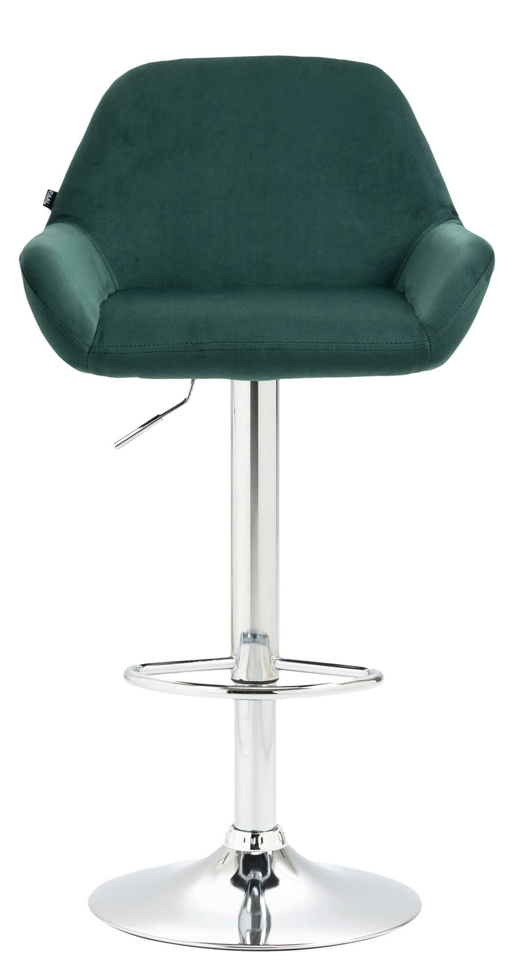 VELOURS - Tabouret de bar velours ajustable pivotant velours Vert foncé