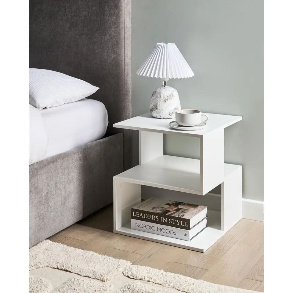 BAEUVAL - Nachtkastje - Wit - Vezelplaat