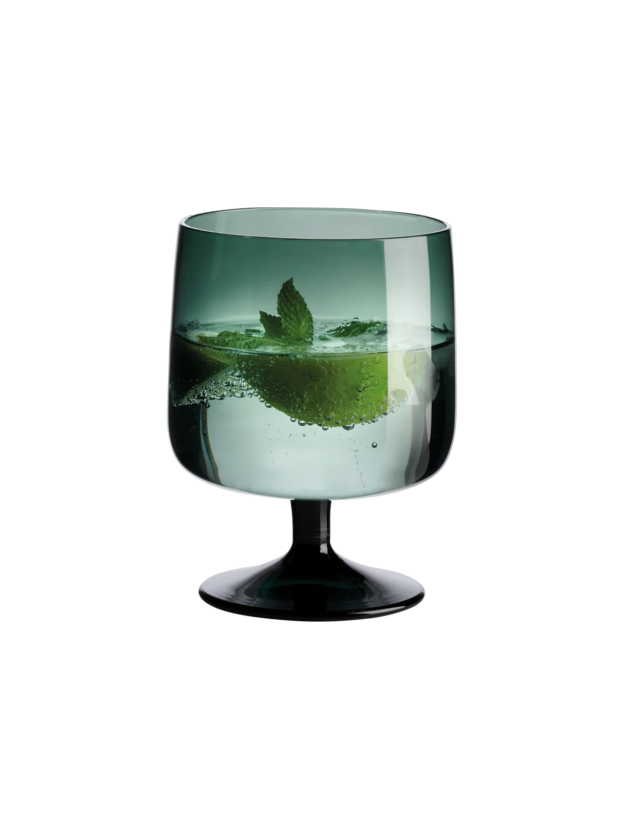 stielglas, grün