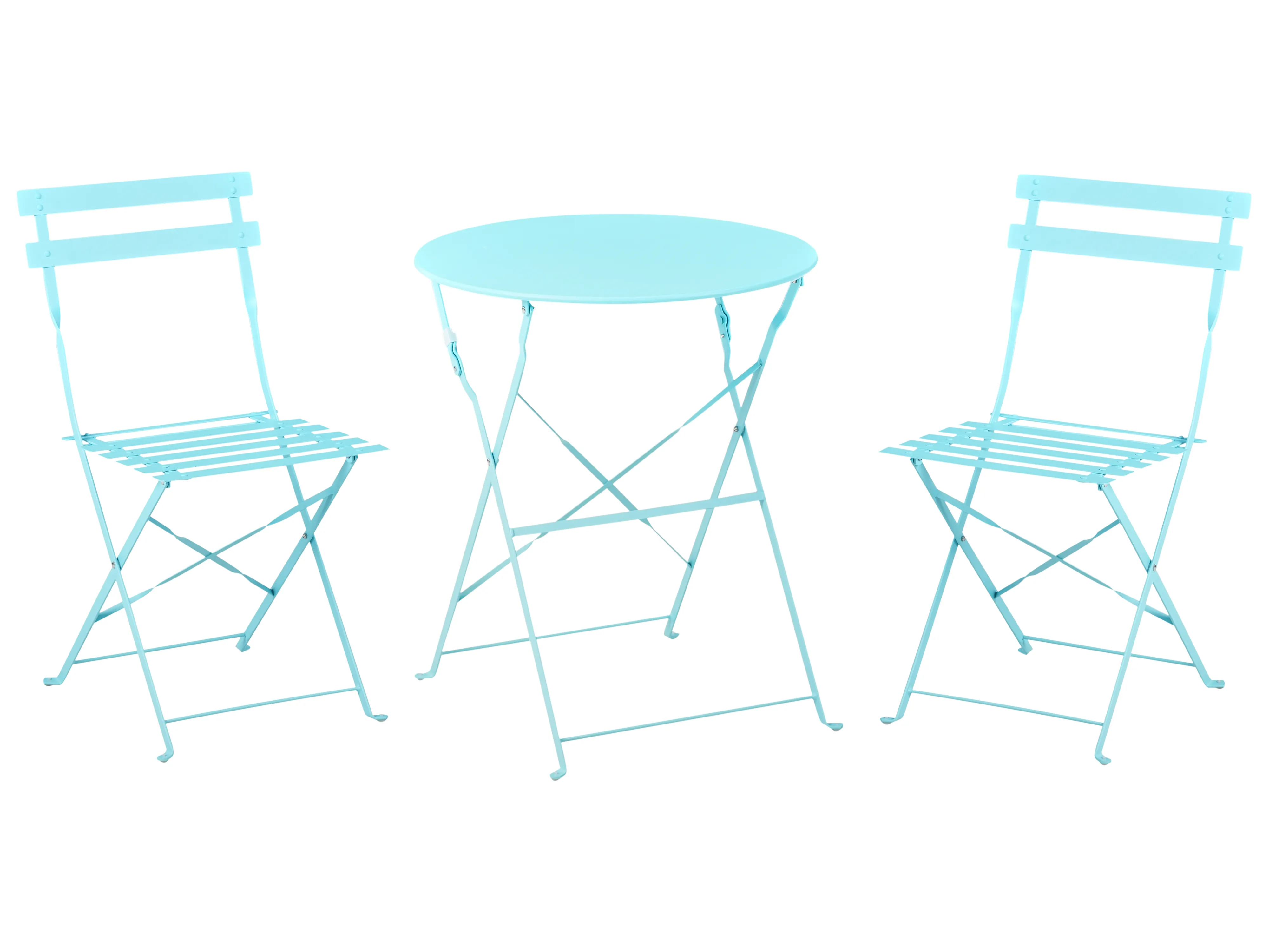 Bistro Set Folding FIORI Metal Turquoise