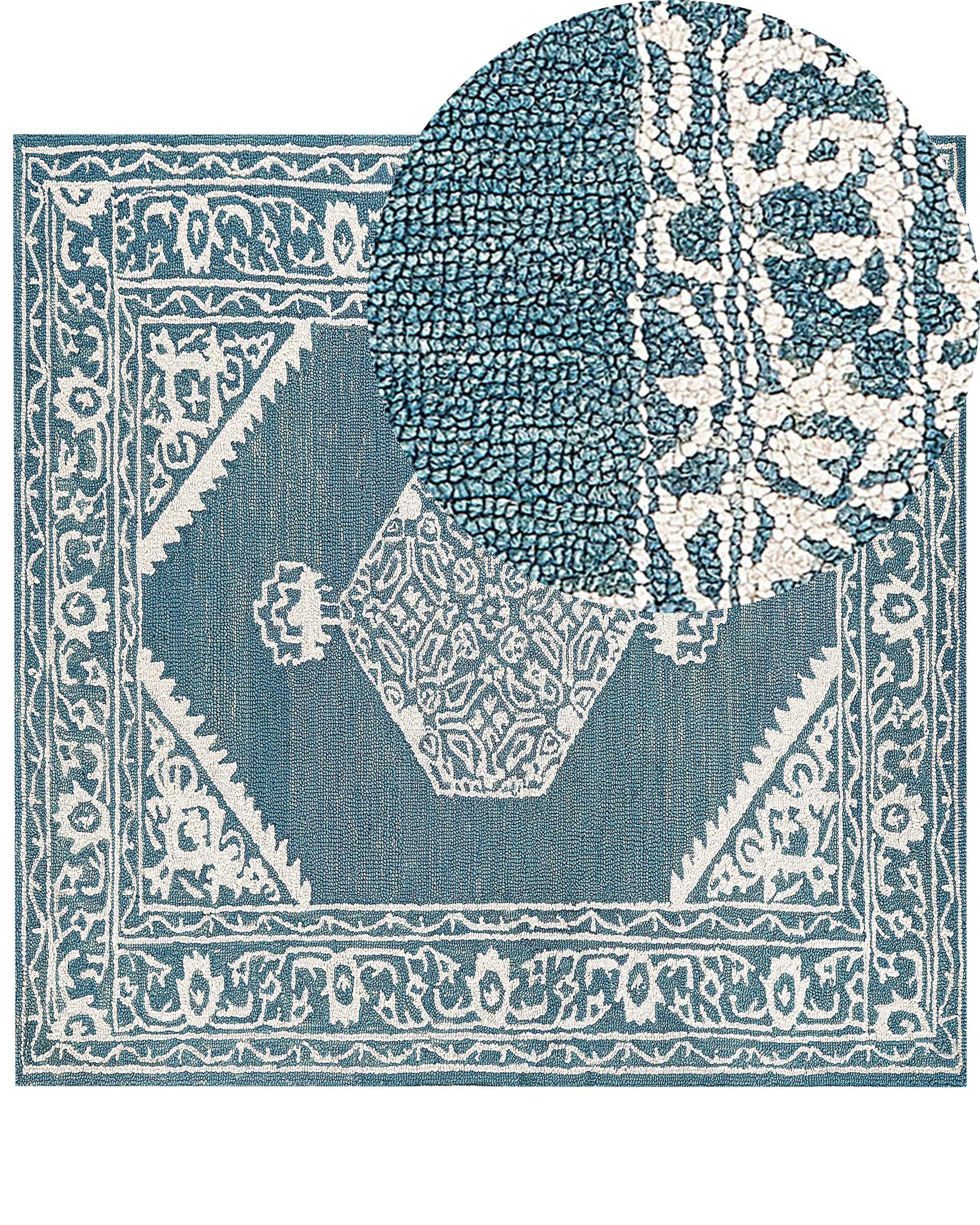Wełniany dywan orientalny wzór 200x200 cm