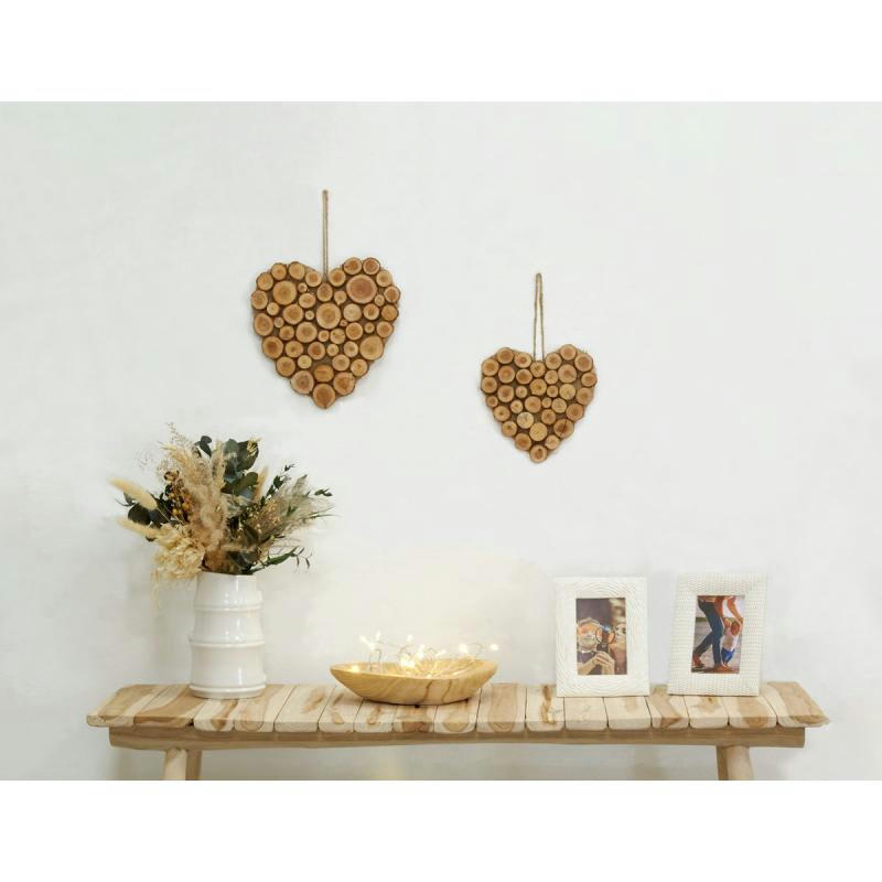 - Coeur  à suspendre en bois petit