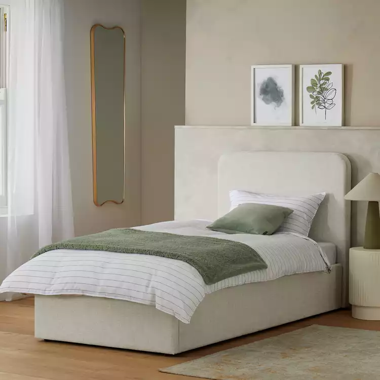 Habitat Chadwell Single End Lift Ottoman Bed - Natural