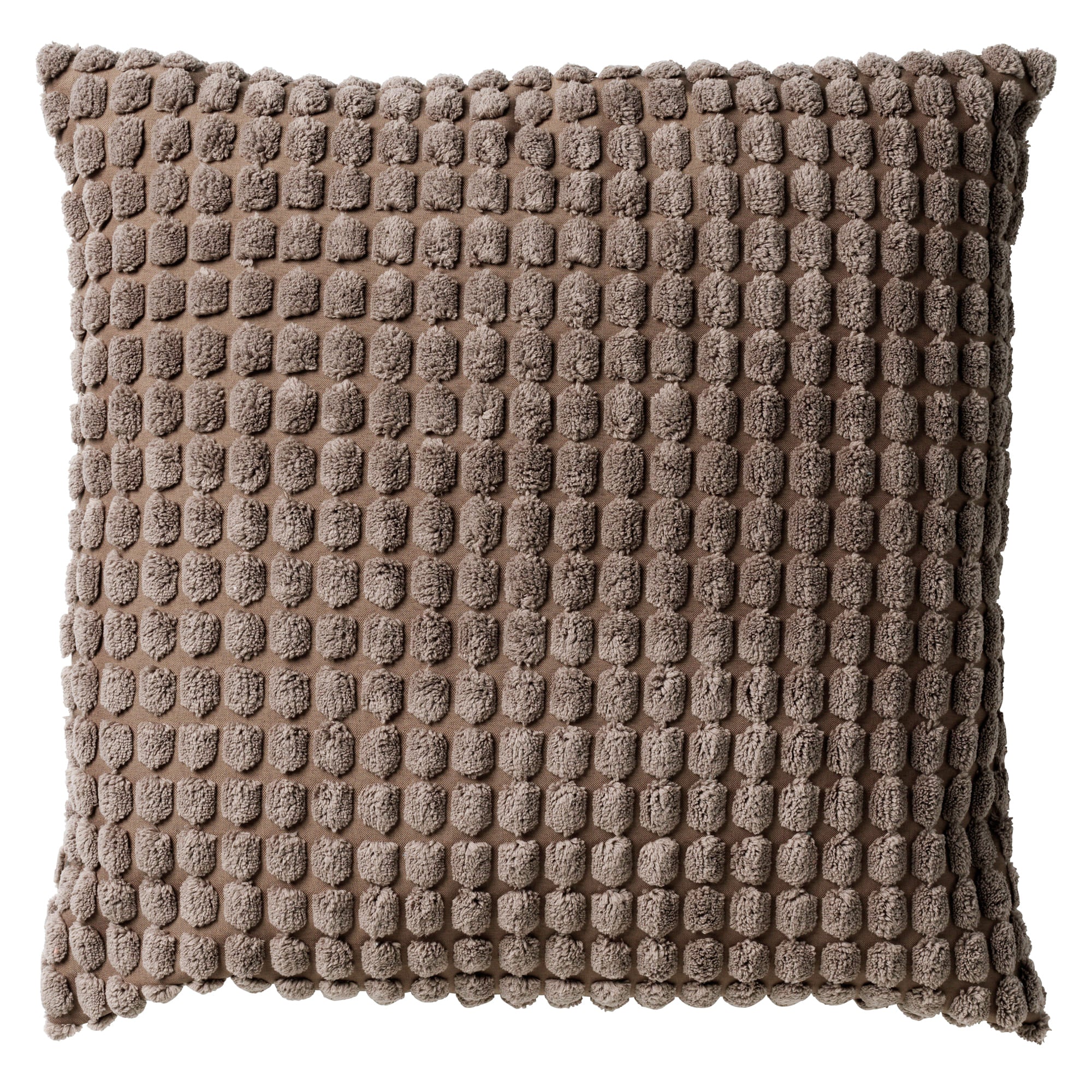 ROME - sierkussen 45x45 cm - effen kleur - 3D-structuur - Driftwood - taupe
