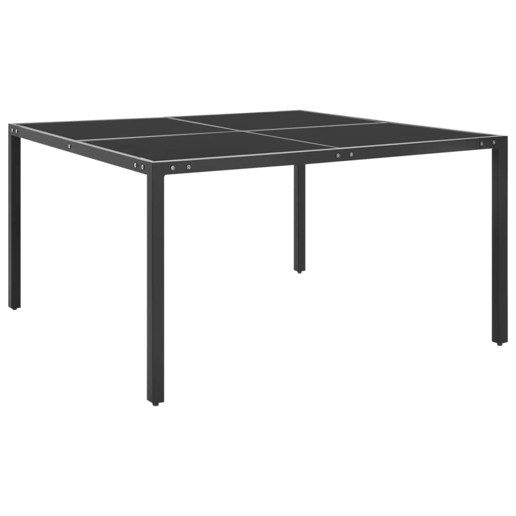 VidaXL Stół ogrodowy Antracyt 130x130x72 cm Stal