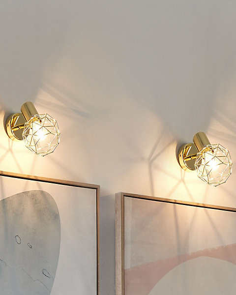 Lot de 2 appliques murales dorées CHENAB