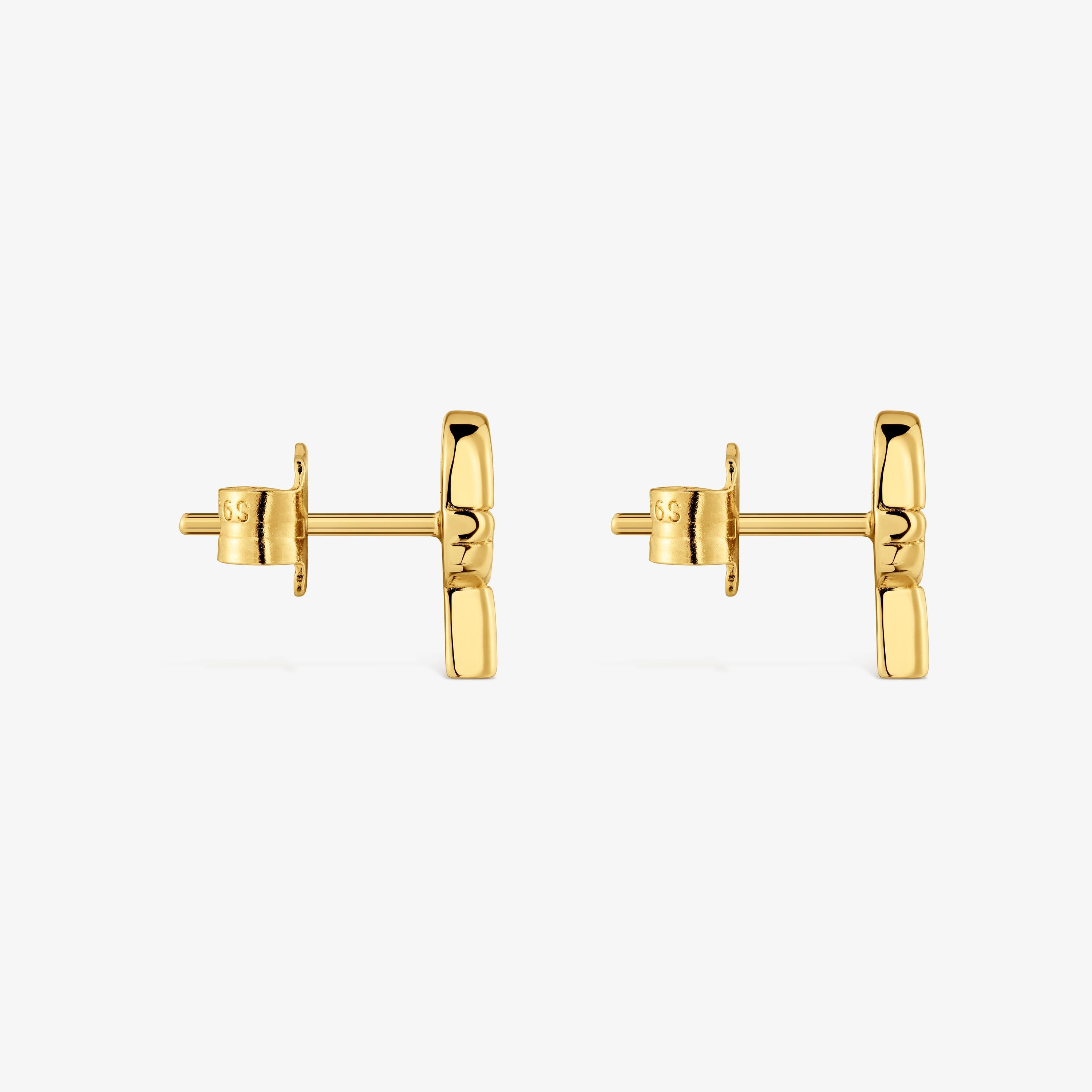 Pendientes pequeños con baño de oro 18 kt sobre plata TOUS MANIFESTO