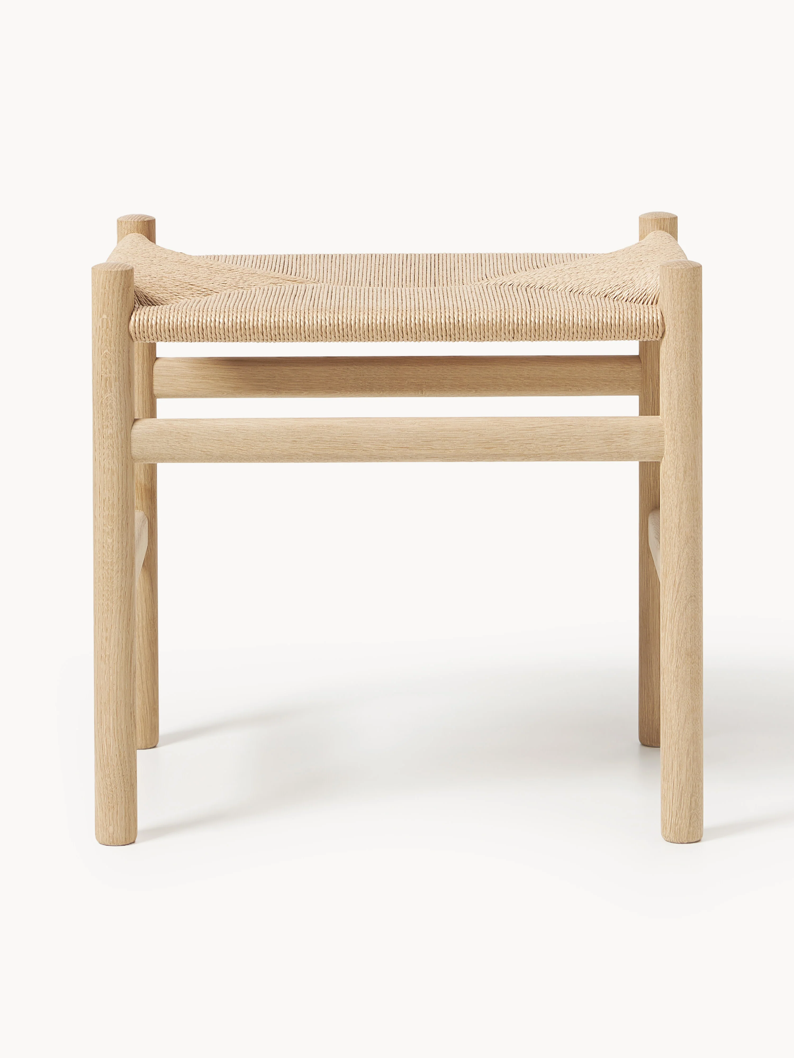 Hocker CH53 mit handgeflochtener Sitzfläche