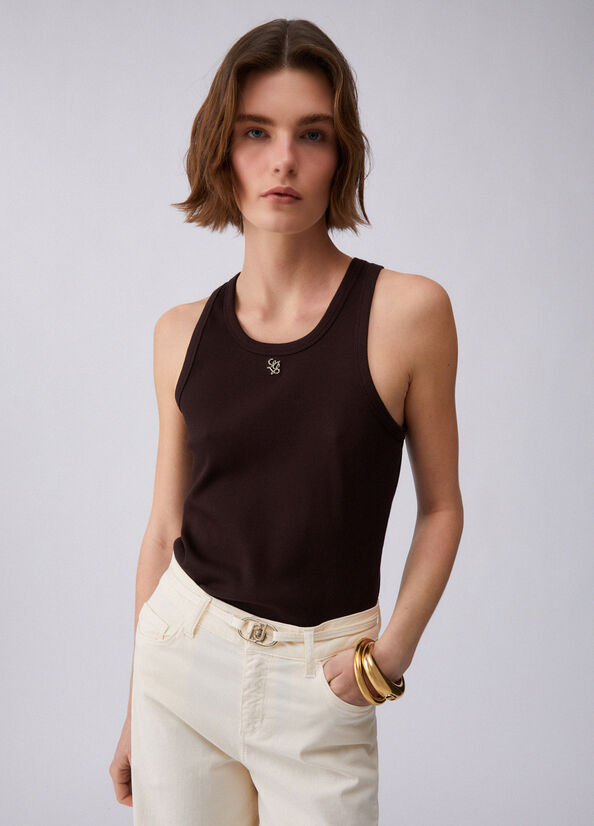 Top con mini logo