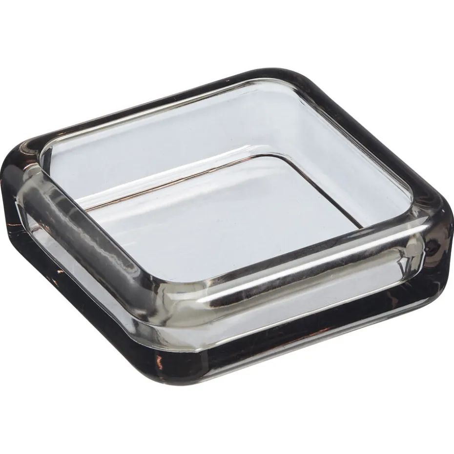 Kwantum Kaarsenplateaus | Kaarsenplateaus | Glazen Plateau Lizzy  Grijs