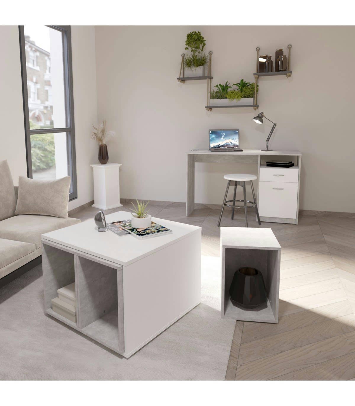 JOKER 1 - Table basse avec 4 éléments amovibles- L71,5 cm